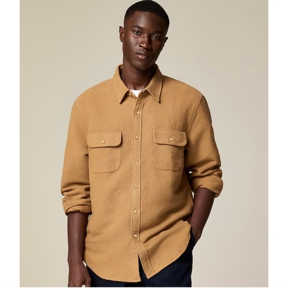 NWT Retail Heavyweight chamois workshirt large $138 tan